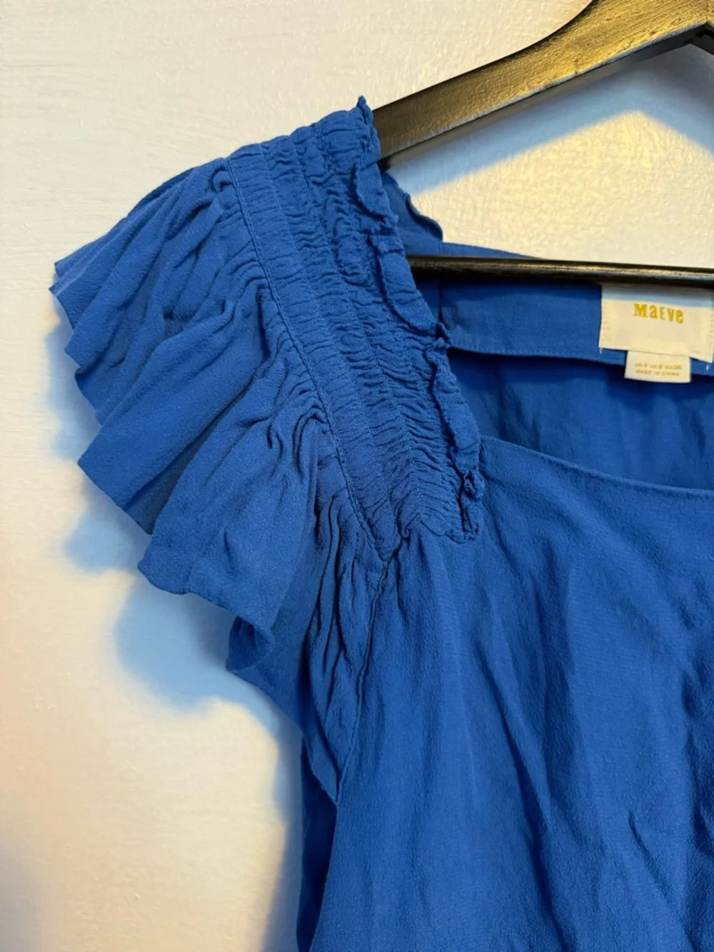 Anthropologie Maeve Ruffle Blouse - Picture 3 of 8